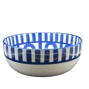 Vtg Dansk Intl designs Arabesque 8" serving bowl 90s Philippines Blue White
